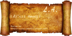 Lóczi Amadil névjegykártya